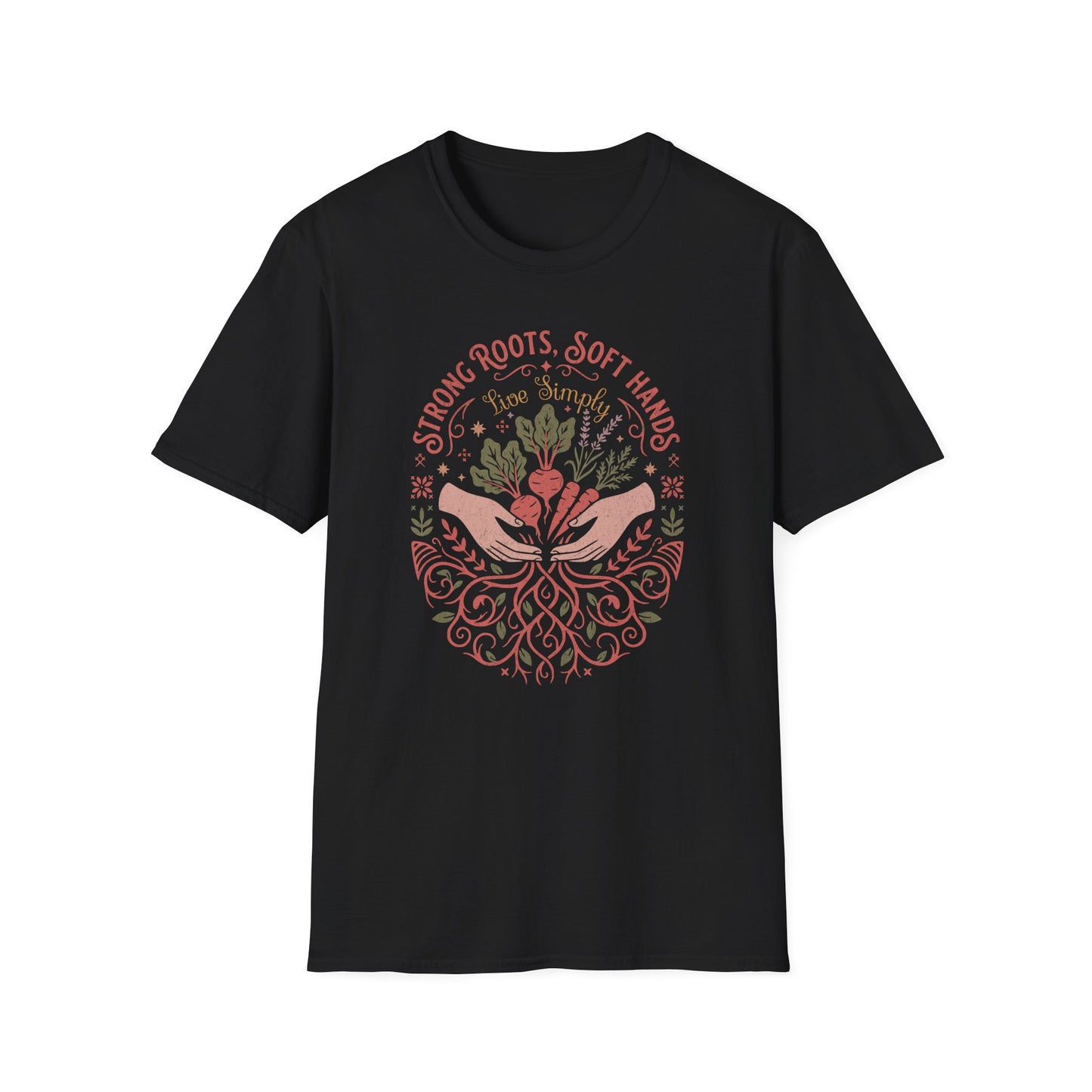 Strong Roots Soft Hands Organic Pattern T-Shirt