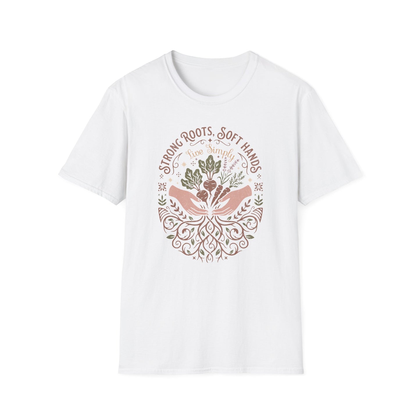 Strong Roots Soft Hands Organic Pattern T-Shirt