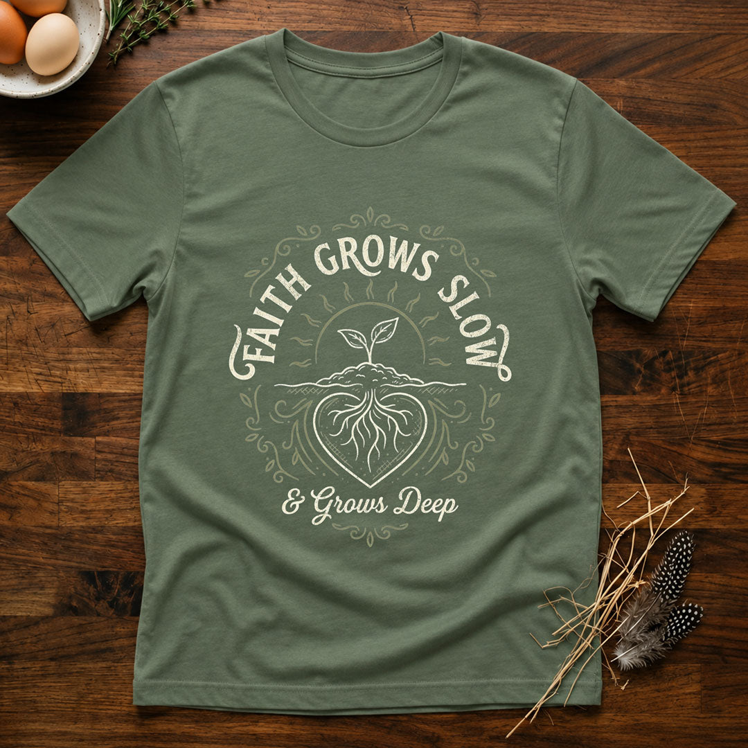 Faith Grows Slow and Grows Deep T-Shirt