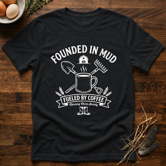 Founded In Mud Fueled by Coffee T-Shirt