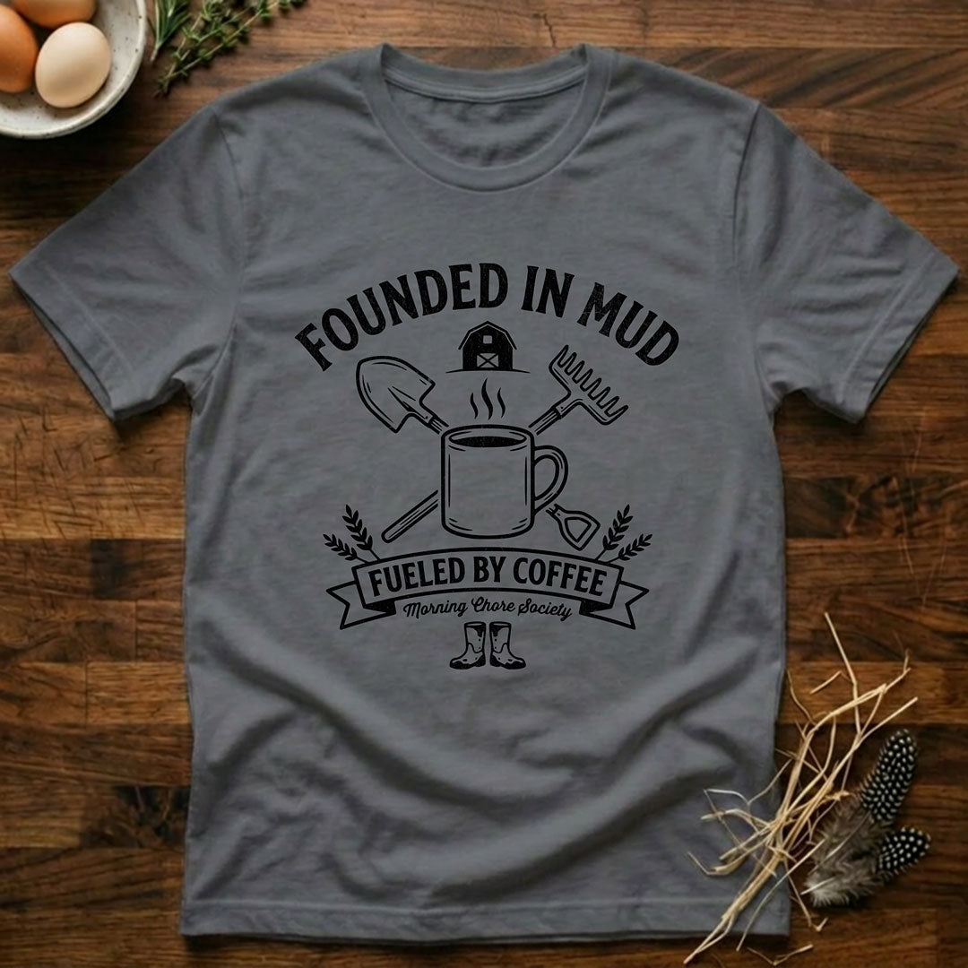 Founded In Mud Fueled by Coffee T-Shirt