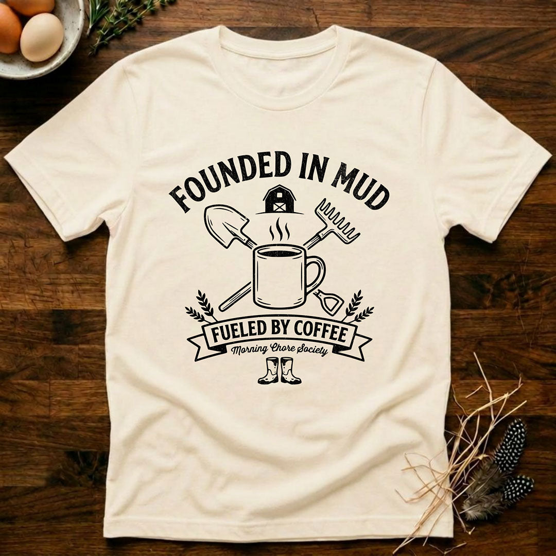 Founded In Mud Fueled by Coffee T-Shirt