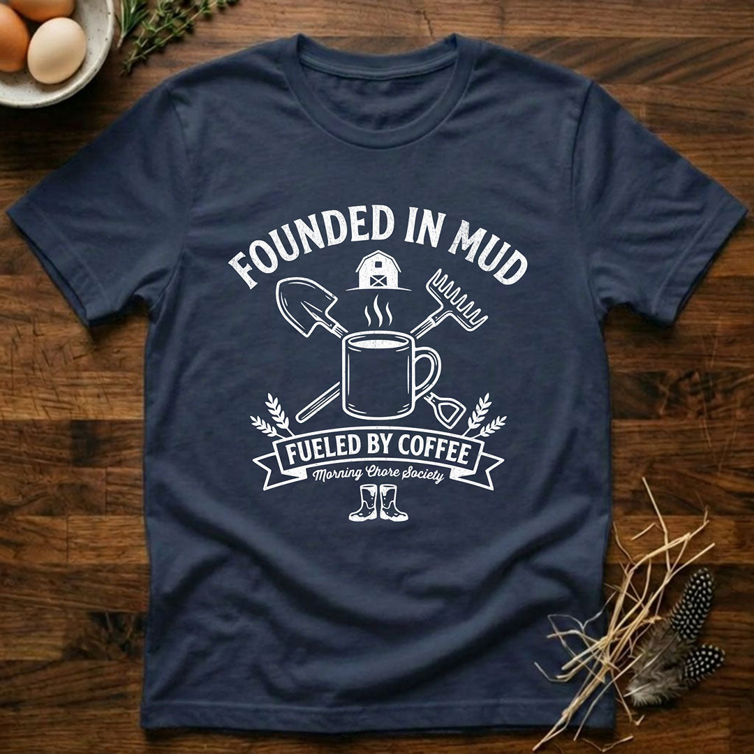 Founded In Mud Fueled by Coffee T-Shirt