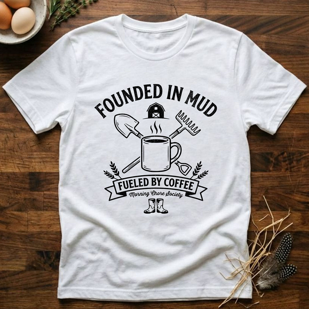 Founded In Mud Fueled by Coffee T-Shirt