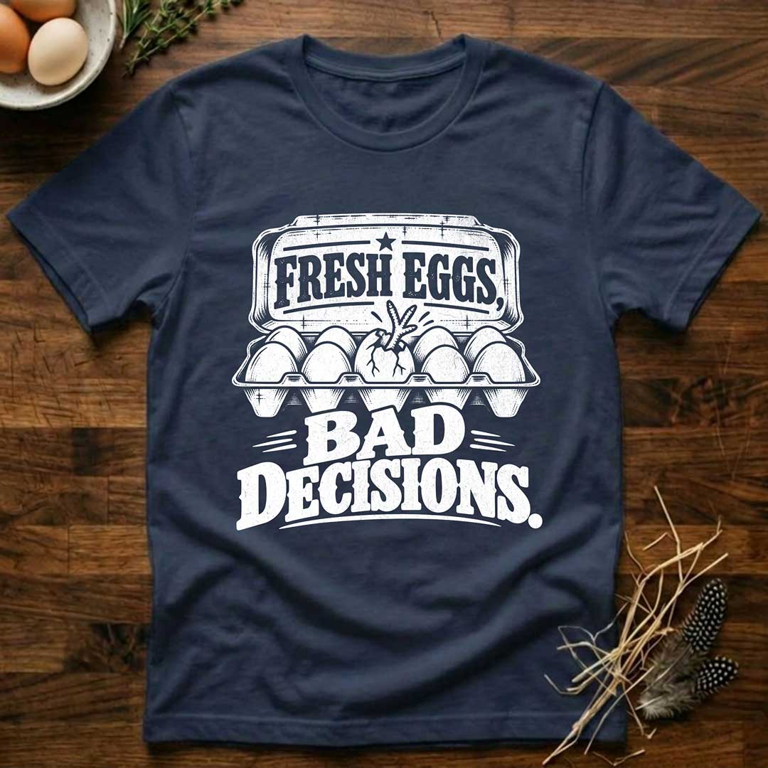 Fresh Eggs, Bad Decisions T-Shirt