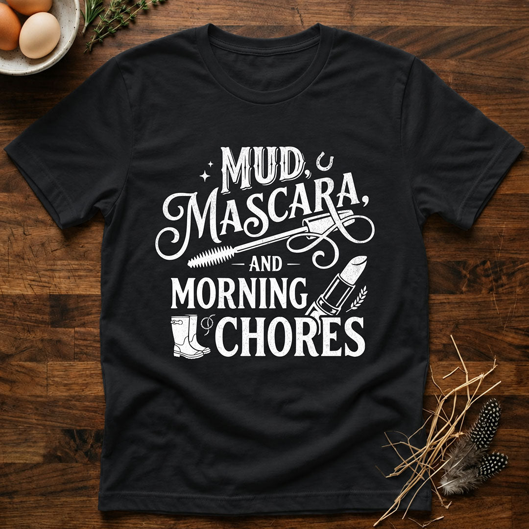 Mud Mascara and Morning Chores T-Shirt
