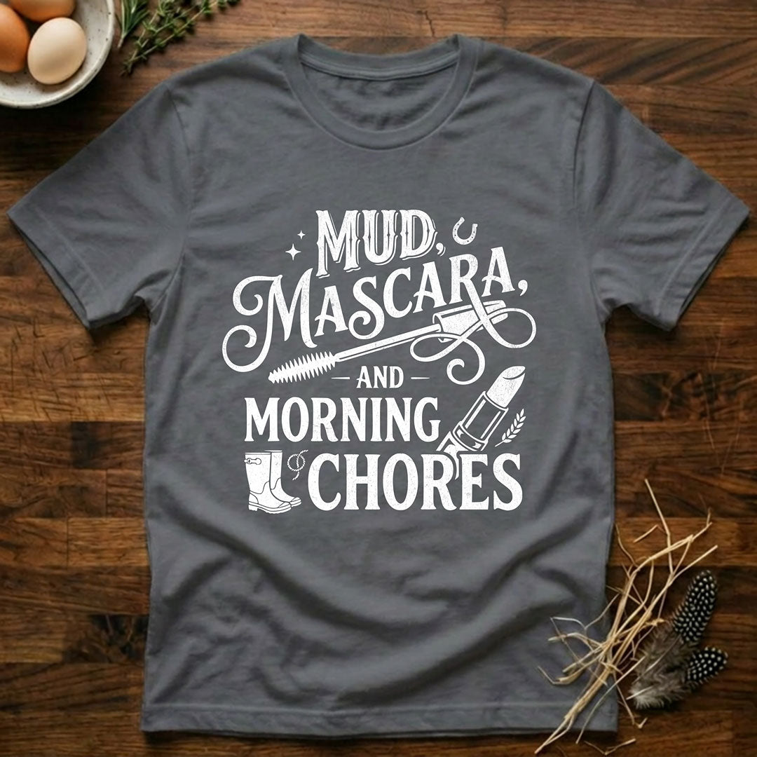 Mud Mascara and Morning Chores T-Shirt