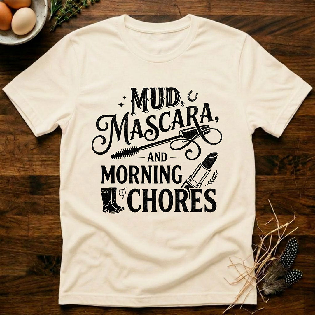 Mud Mascara and Morning Chores T-Shirt