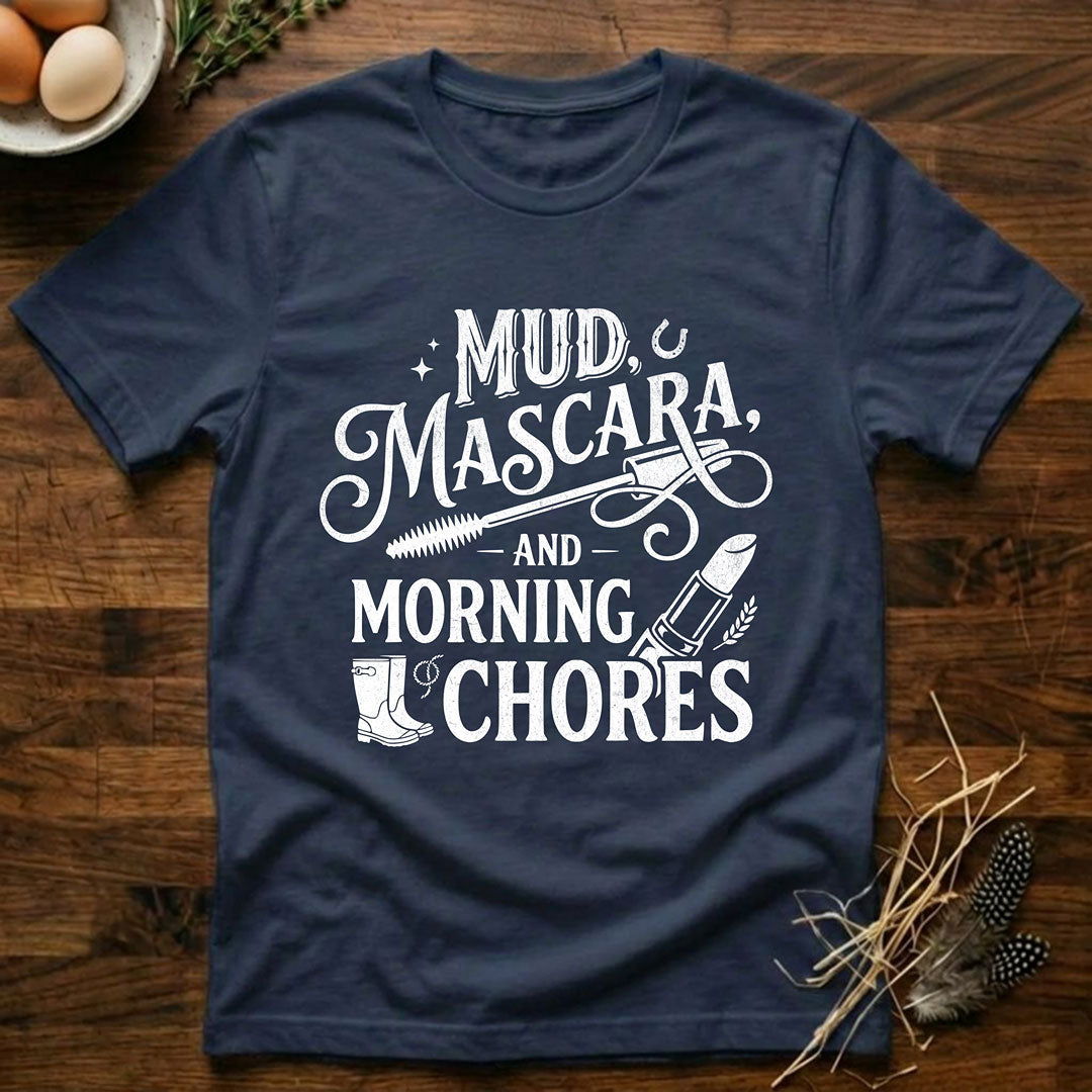 Mud Mascara and Morning Chores T-Shirt
