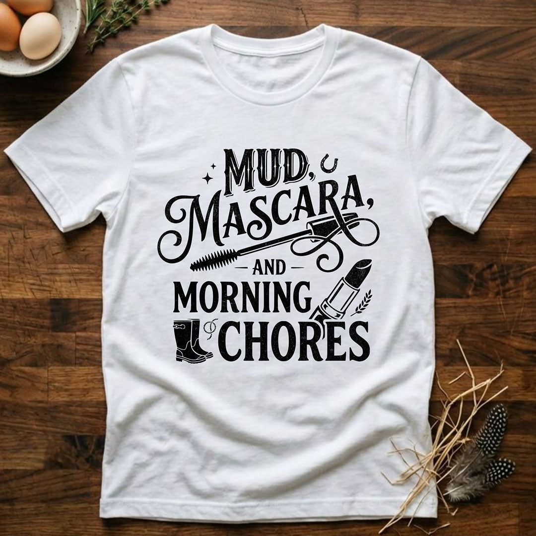 Mud Mascara and Morning Chores T-Shirt
