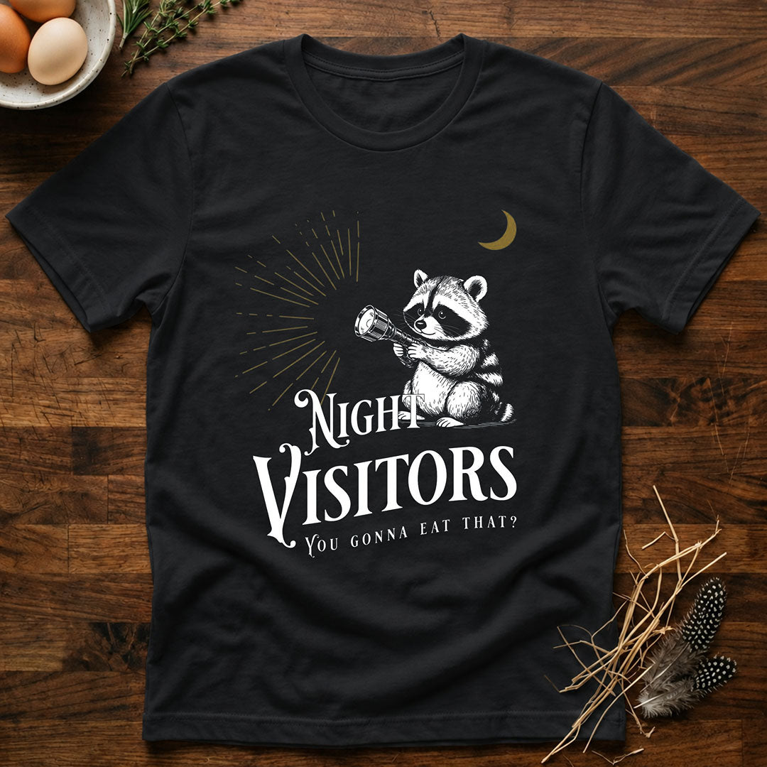 Night Visitors - Babby Racoon T-Shirt