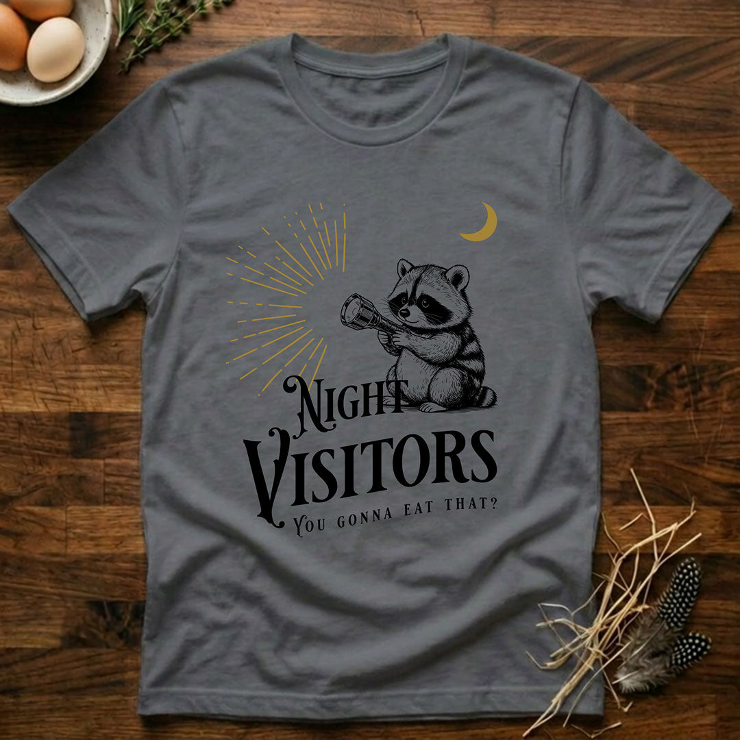 Night Visitors - Babby Racoon T-Shirt