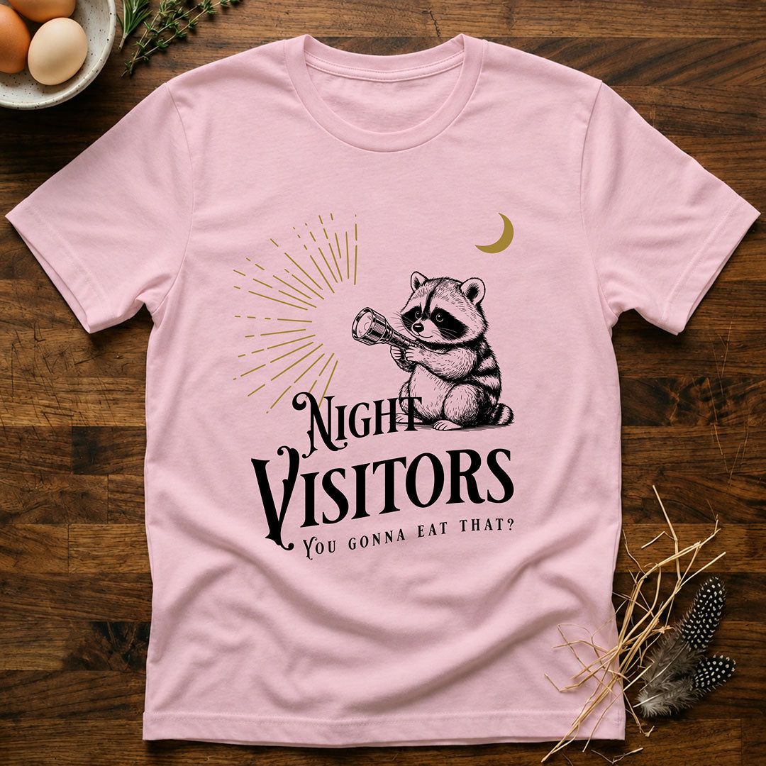 Night Visitors - Babby Racoon T-Shirt