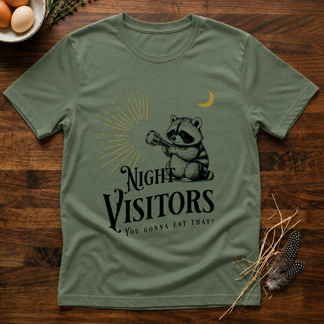 Night Visitors - Babby Racoon T-Shirt