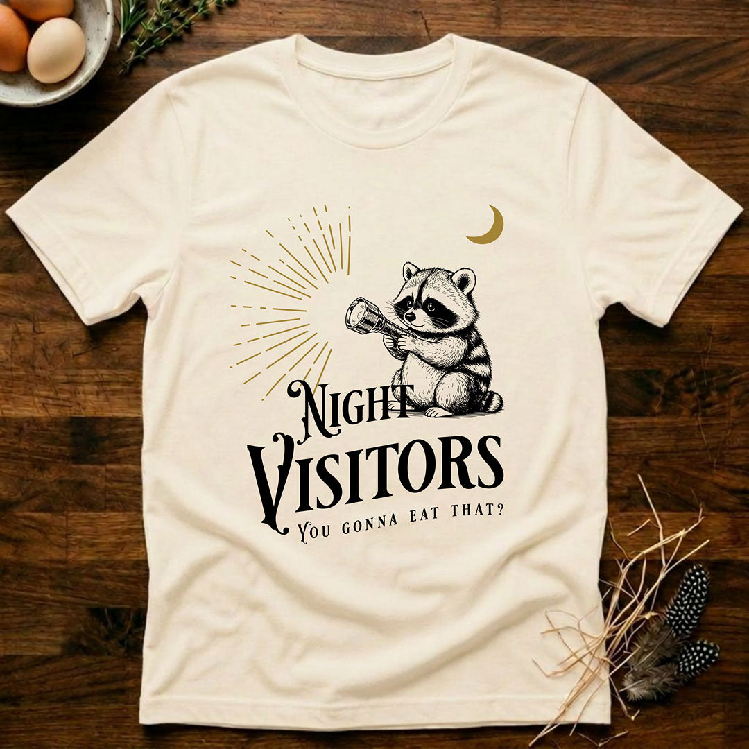 Night Visitors - Babby Racoon T-Shirt