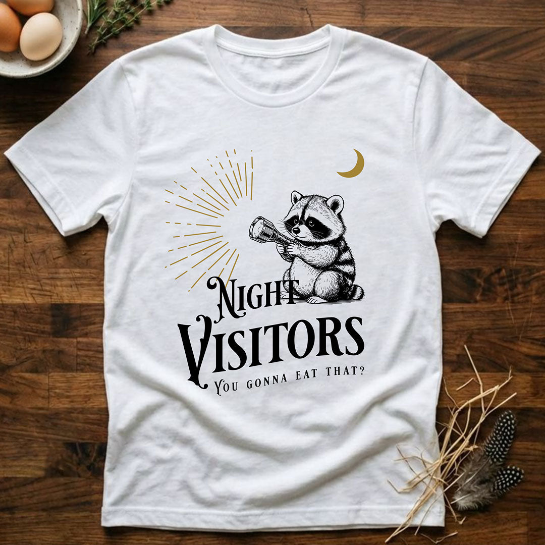Night Visitors - Babby Racoon T-Shirt