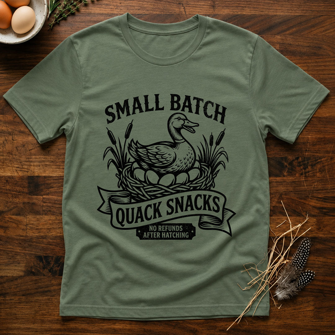 Small Batch Quack Snacks T-Shirt