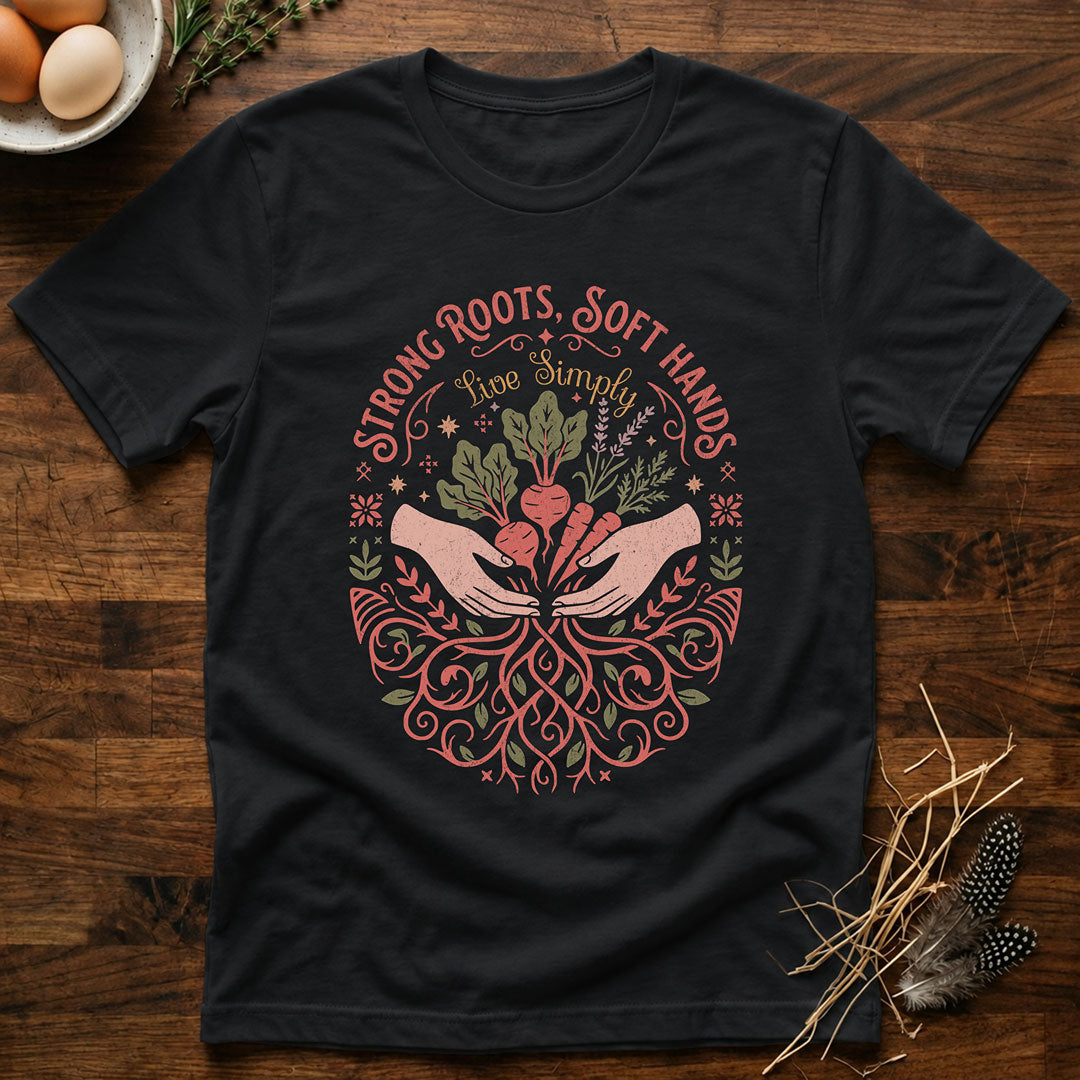 Strong Roots Soft Hands Organic Pattern T-Shirt