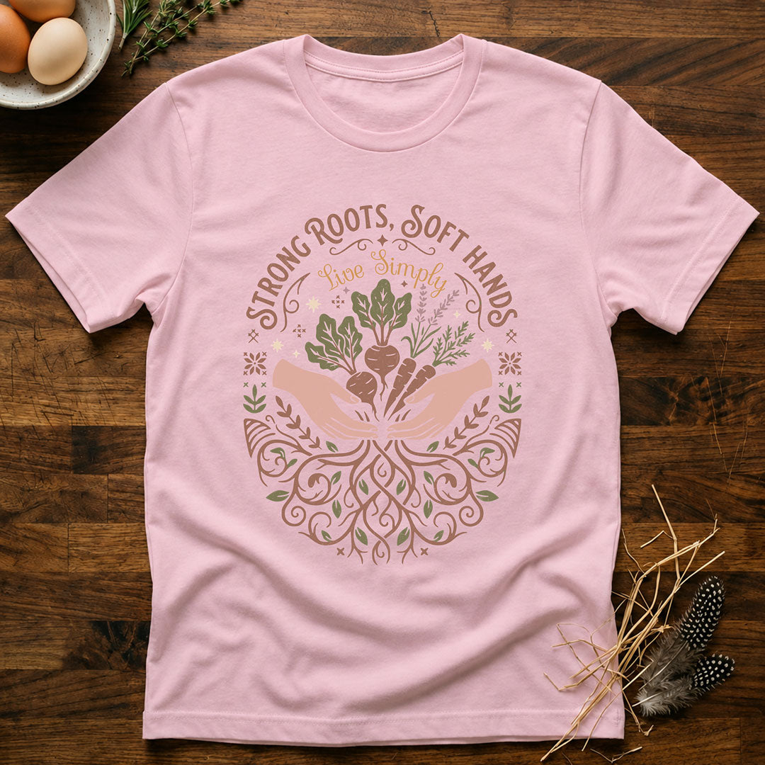 Strong Roots Soft Hands Organic Pattern T-Shirt