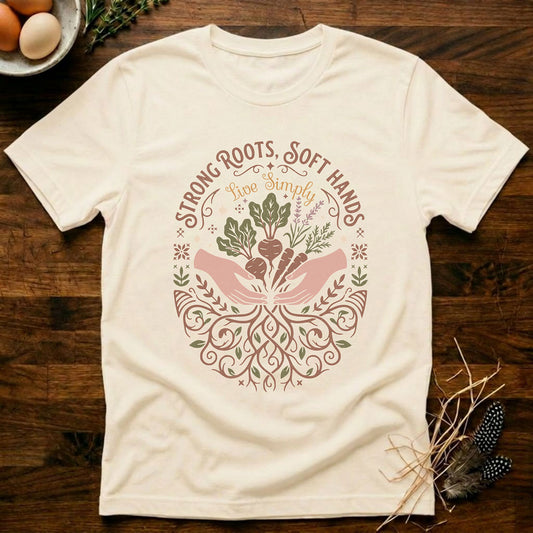 Strong Roots Soft Hands Organic Pattern T-Shirt