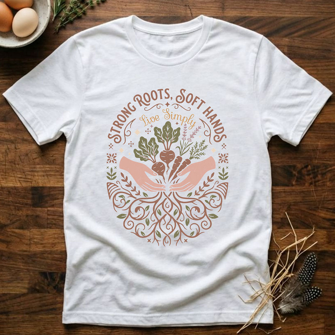 Strong Roots Soft Hands Organic Pattern T-Shirt