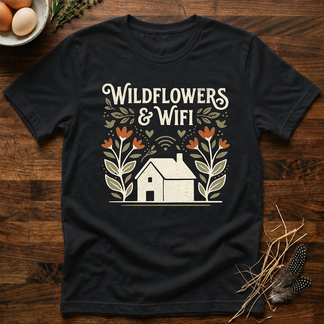 Wild Flowers and WIFI T-Shirt