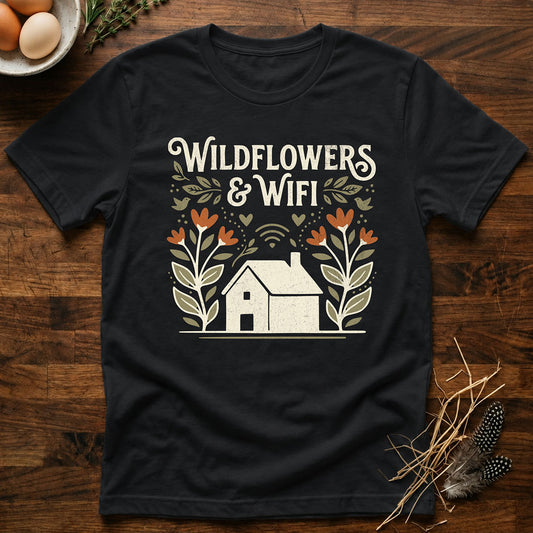 Wild Flowers and WIFI T-Shirt