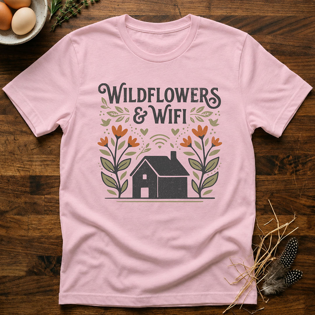 Wild Flowers and WIFI T-Shirt