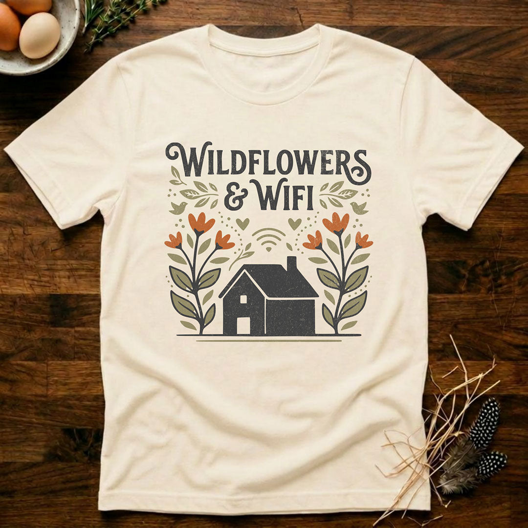 Wild Flowers and WIFI T-Shirt