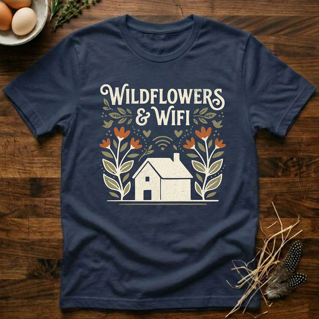 Wild Flowers and WIFI T-Shirt