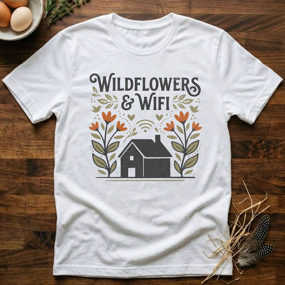 Wild Flowers and WIFI T-Shirt